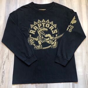 OVO x Toronto Raptors 2014 Drake Night Long Sleeve Shirt M Black Gold 416 Owl